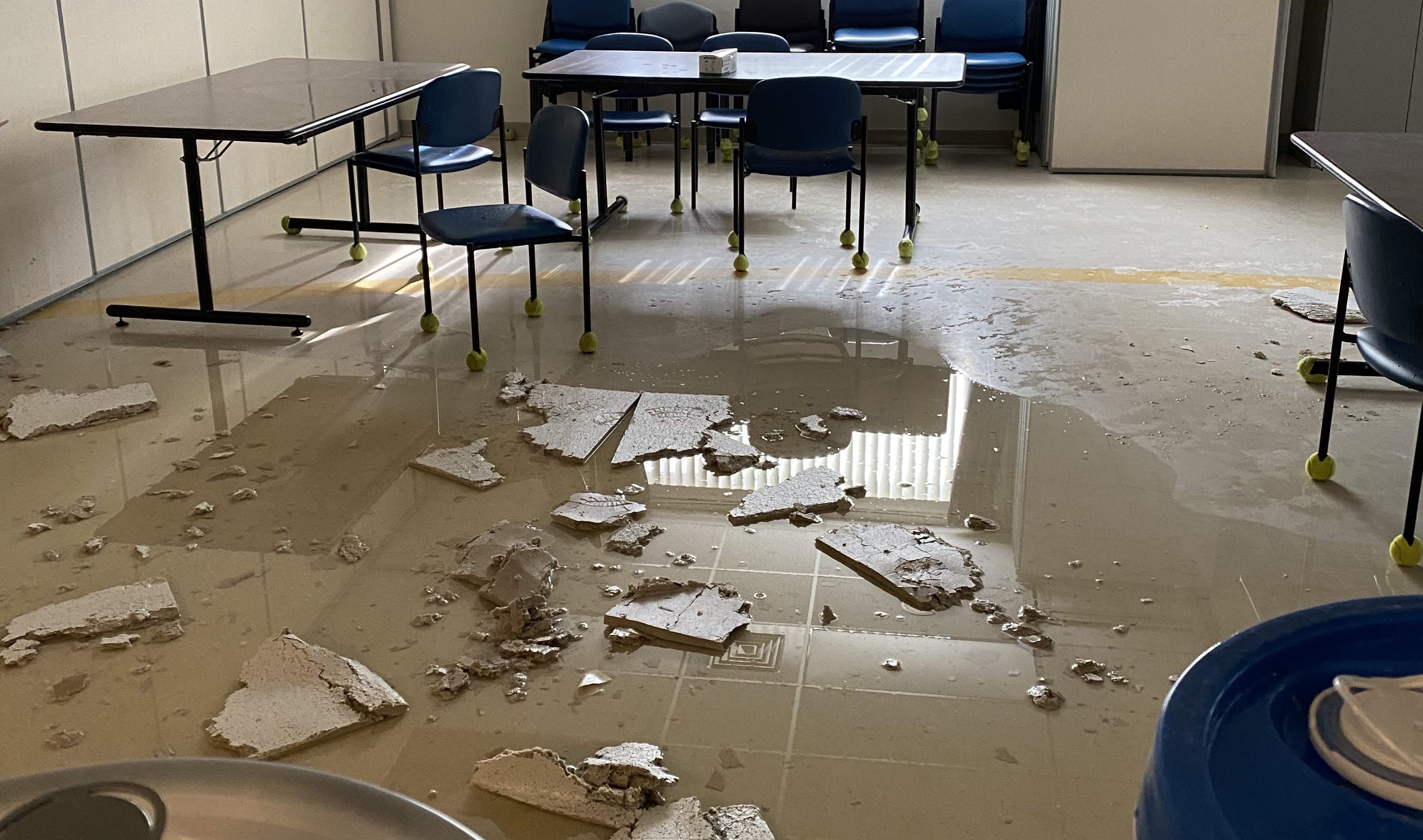 Water Damage in a room